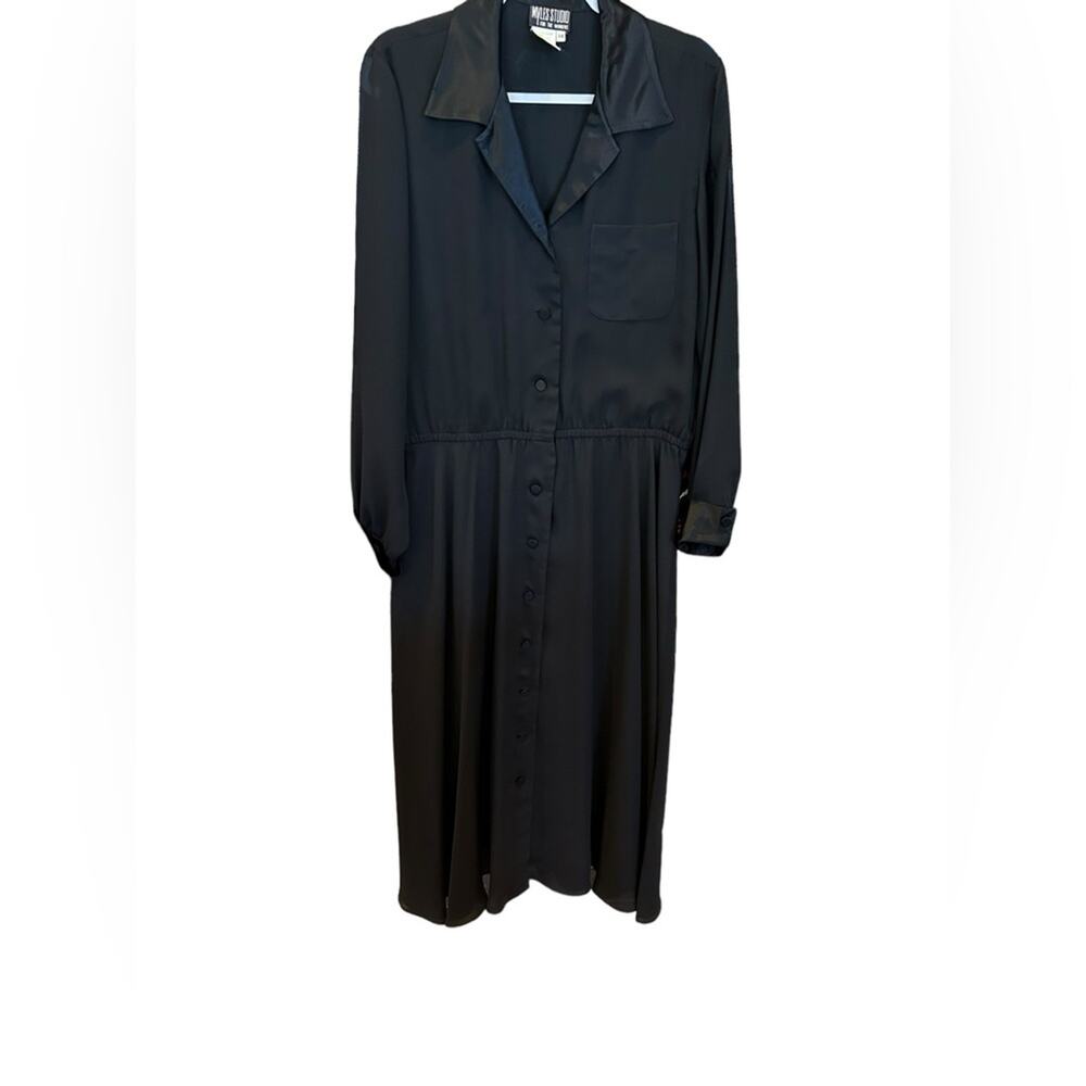 Rare Vintage Myles Studio For The Warrens Classic Elegant Black Dress-Size 14 - Picture 9 of 16